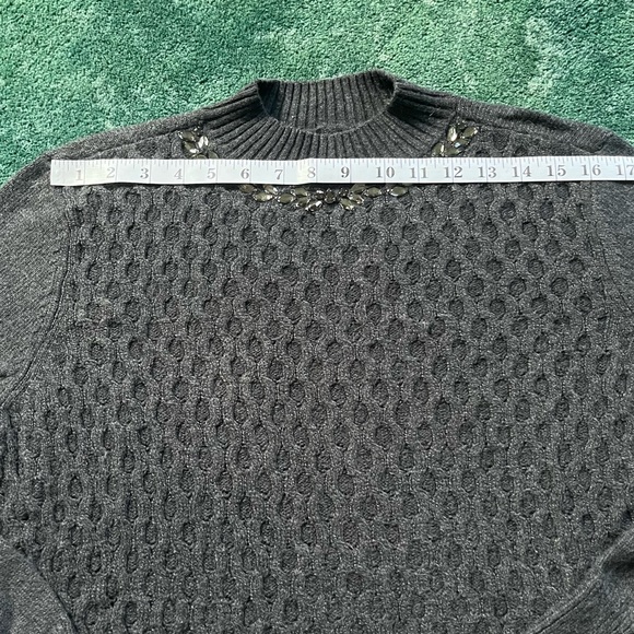 Simply Vera Crystal Neck Knit Layered Sweater, Size L - Picture 11 of 14